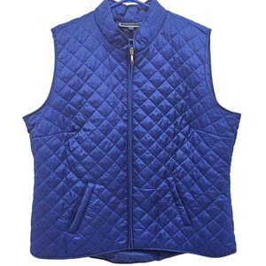 Karen Scott Sport Blue Sleeveless Full Zip Puffer Vest in Size XL